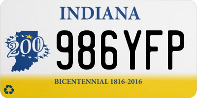 IN license plate 986YFP