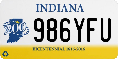 IN license plate 986YFU