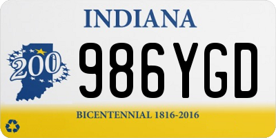 IN license plate 986YGD