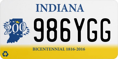 IN license plate 986YGG