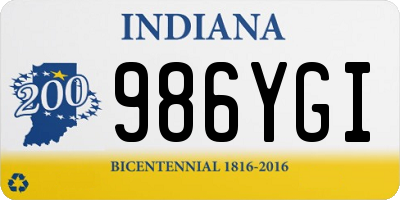 IN license plate 986YGI