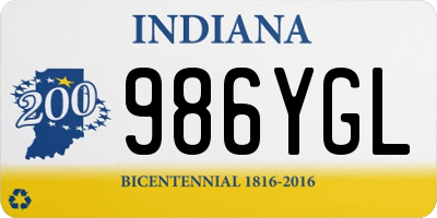 IN license plate 986YGL