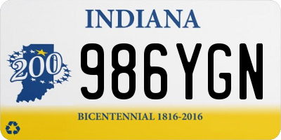 IN license plate 986YGN