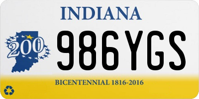 IN license plate 986YGS