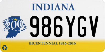 IN license plate 986YGV