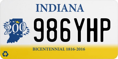 IN license plate 986YHP