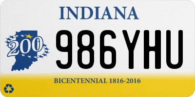 IN license plate 986YHU