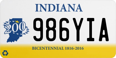 IN license plate 986YIA