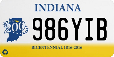 IN license plate 986YIB