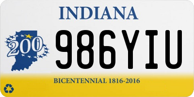 IN license plate 986YIU