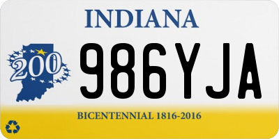 IN license plate 986YJA