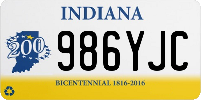 IN license plate 986YJC