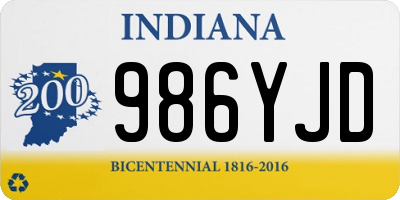 IN license plate 986YJD