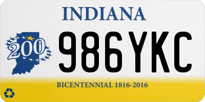 IN license plate 986YKC