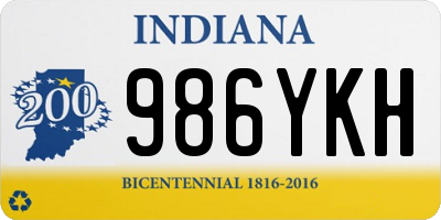 IN license plate 986YKH