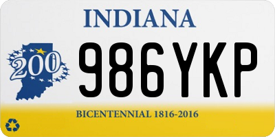 IN license plate 986YKP