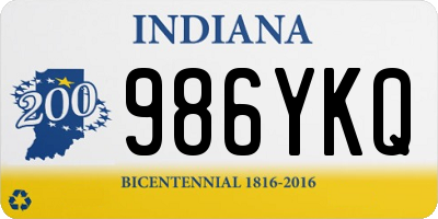 IN license plate 986YKQ