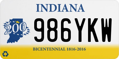 IN license plate 986YKW