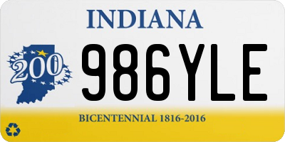 IN license plate 986YLE