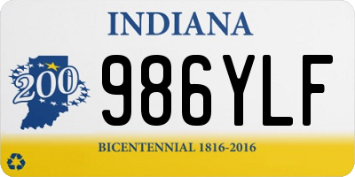 IN license plate 986YLF