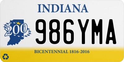 IN license plate 986YMA