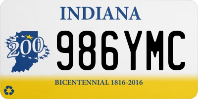 IN license plate 986YMC