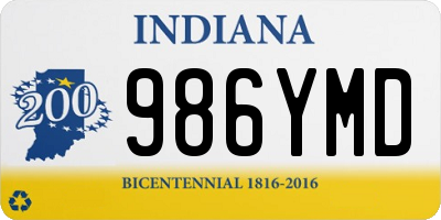 IN license plate 986YMD