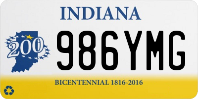 IN license plate 986YMG