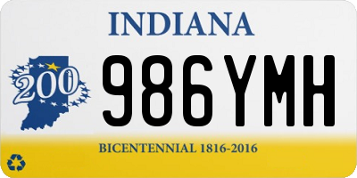 IN license plate 986YMH