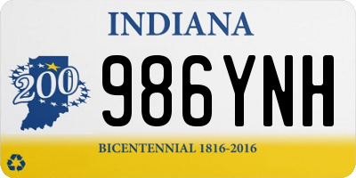 IN license plate 986YNH