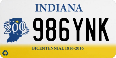 IN license plate 986YNK