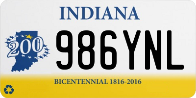 IN license plate 986YNL