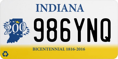 IN license plate 986YNQ