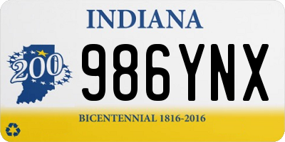 IN license plate 986YNX