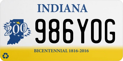 IN license plate 986YOG