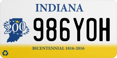 IN license plate 986YOH