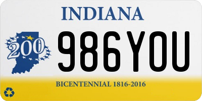 IN license plate 986YOU