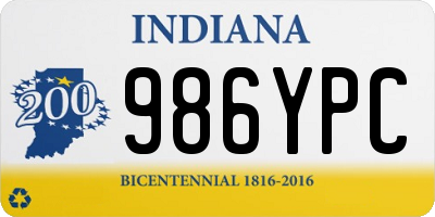 IN license plate 986YPC