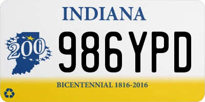 IN license plate 986YPD