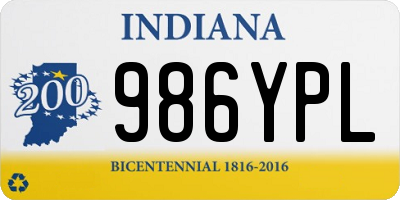 IN license plate 986YPL
