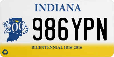 IN license plate 986YPN