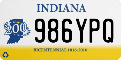 IN license plate 986YPQ