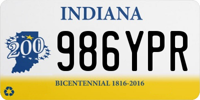 IN license plate 986YPR