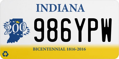 IN license plate 986YPW