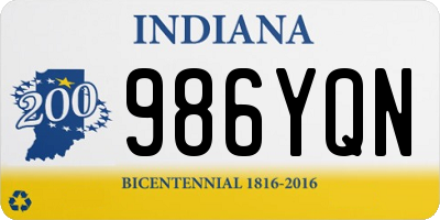 IN license plate 986YQN