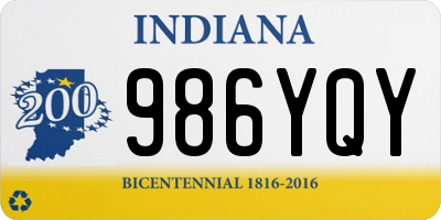 IN license plate 986YQY