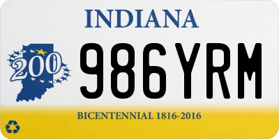 IN license plate 986YRM