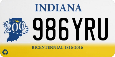 IN license plate 986YRU