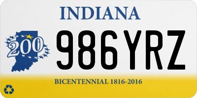 IN license plate 986YRZ