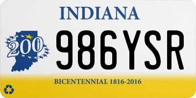 IN license plate 986YSR